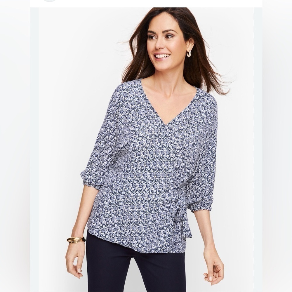 Talbot’s Side Tie Women’s Blouse